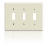 Leviton PJ3 3-Gang Toggle Switch Wallplate